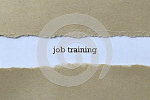 Job training word on white