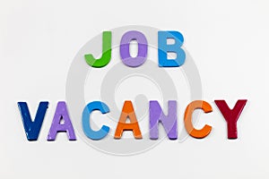 Job vacancy employment recruitment hiring career candidate interview typography