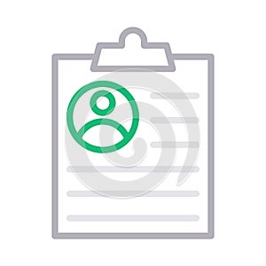 Job thin line color vector icon