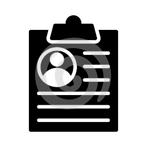 Job glyph flat vector icon