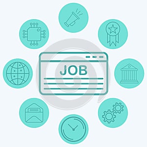 Job vector icon sign symbol