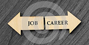 Job vs career signs