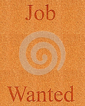 Job wanted on corkboard