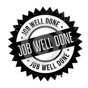 Job Well Done rubber stamp