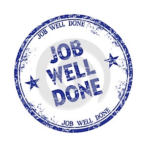 Job well done rubber stamp