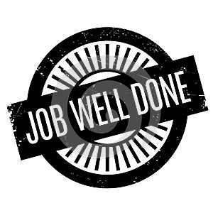 Job Well Done rubber stamp