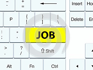 Job yellow keyboard button