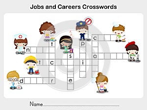 Jobs and Careers Crosswords - Worksheet for education