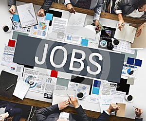 Jobs Careers Employing Hiring Human Resources Concept photo