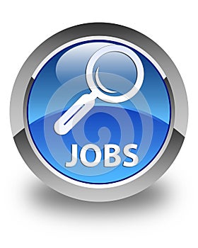 Jobs glossy blue round button