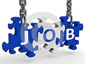 Jobs Puzzle Shows Application Recruitment