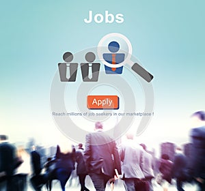 Jobs Recruitment Employment Human Resources Website Online Concept