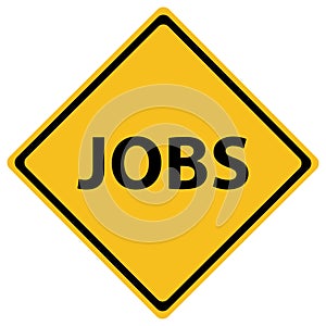 Jobs road sign isolated