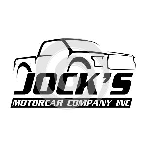 Jock`s motorcar company logo vector.