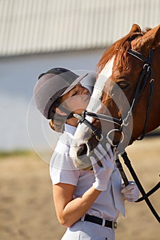 Jockey with purebred horse