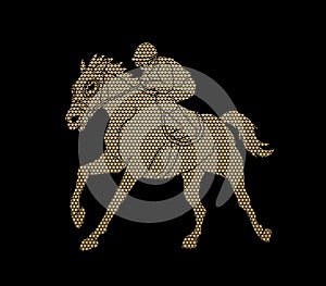 Jockey riding horse, hose racing