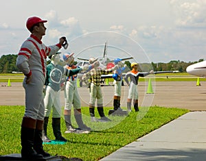 Jockey statues at an airport in florida