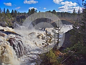 Jockfall, waterfall in the north of Sweden