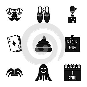 Jocularity icons set, simple style