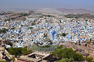 Jodhpur Blue City from Mehrangarh Fort, Rajasthan, India