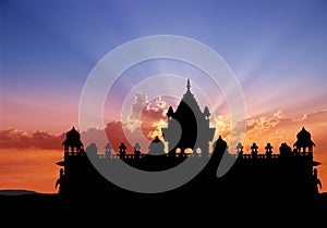 Jodhpur memorial at sunset