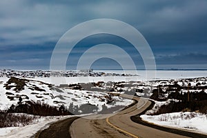 Joe Batts Arm outport road Fogo Island NL Canada