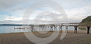 Joemma Beach State Park Pier and Boat Dock on the Puget Sound near Tacoma Washington