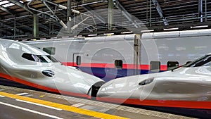 The Joetsu Shinkansen Max Toki at JR Niigata Station
