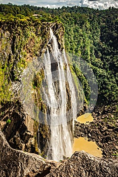 jog falls from above down angle shots