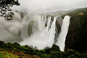 Jog Falls, Gerosoppa Falls or Joga Falls at Sharavathi river in Karnataka State of India