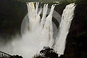 Jog Falls, Gerosoppa Falls or Joga Falls at Sharavathi river in Karnataka State of India