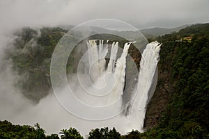 Jog Falls, Gerosoppa Falls or Joga Falls at Sharavathi river in Karnataka State of India