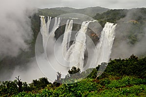 Jog Falls, Gerosoppa Falls or Joga Falls at Sharavathi river in Karnataka State of India