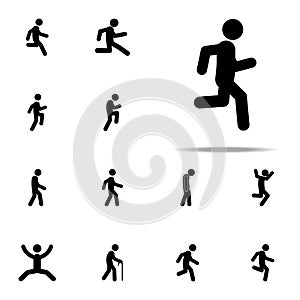 jog, run icon. Walking, Running People icons universal set for web and mobile