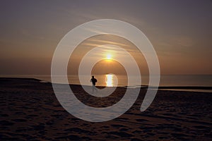 Jogger on beach