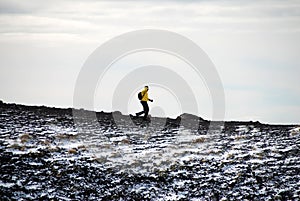 Jogger on a mountain