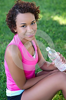 Jogger With Water in Park