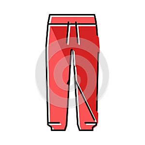 joggers pants clothes color icon vector illustration