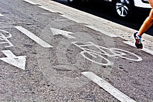 Jogging on the Bicycle Track