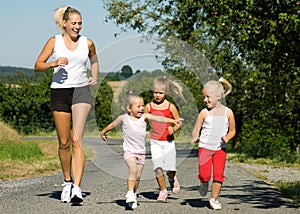 Jogging with the family