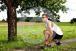 Jogging through the fields