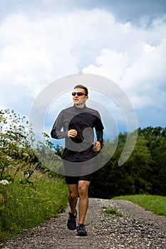 Jogging through the fields