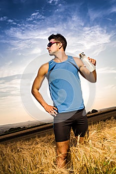 Jogging through the fields