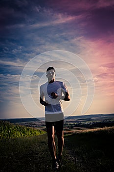 Jogging through the fields