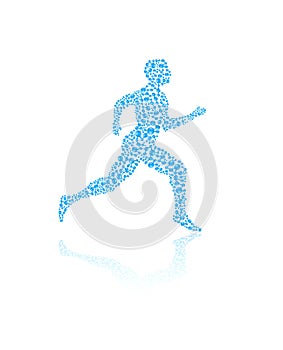 Jogging human silhouette photo