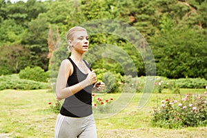 Jogging in park