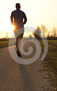 Jogging towards sunrise