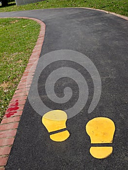 Jogging track in park