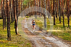 Jogging in the woods