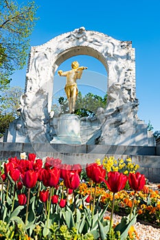 Johann Strauss monument in the Vienna city park